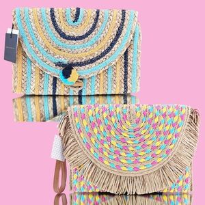 BUNDLE Shiraleah & America & Beyond Clutches Purses Bags Vacation Boho Colorful
